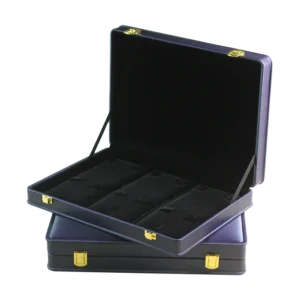 Blue Leatherette Stock Boxes