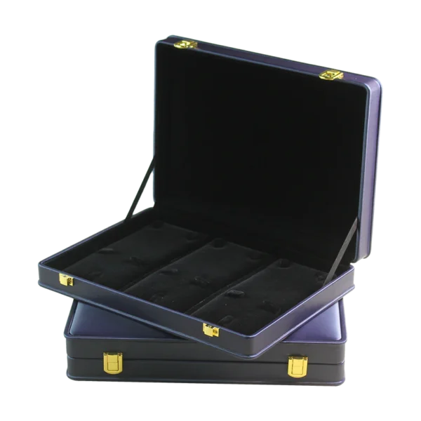 Blue Leatherette Stock Boxes