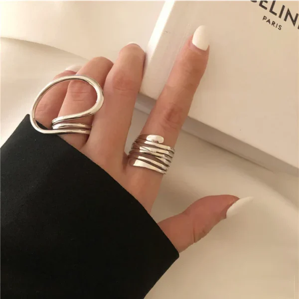 Fancy Silver - Ring Set Of 2 - Image 2