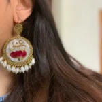 Rose Red Jhumka
