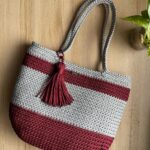 Red and Grey Hand Bag