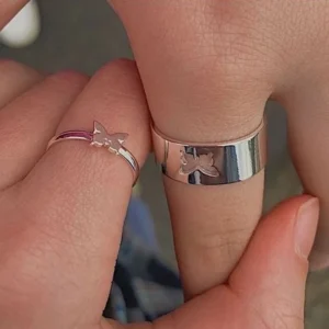 Butterfly Couple Ring Set Of 2