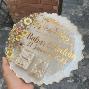 Lilac Daisy Resin Plaque